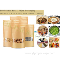 kraft paper bag with window and zipper
